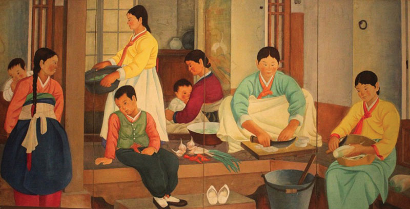 Jung-hyun Kim, Springtime , color on paper, 1936