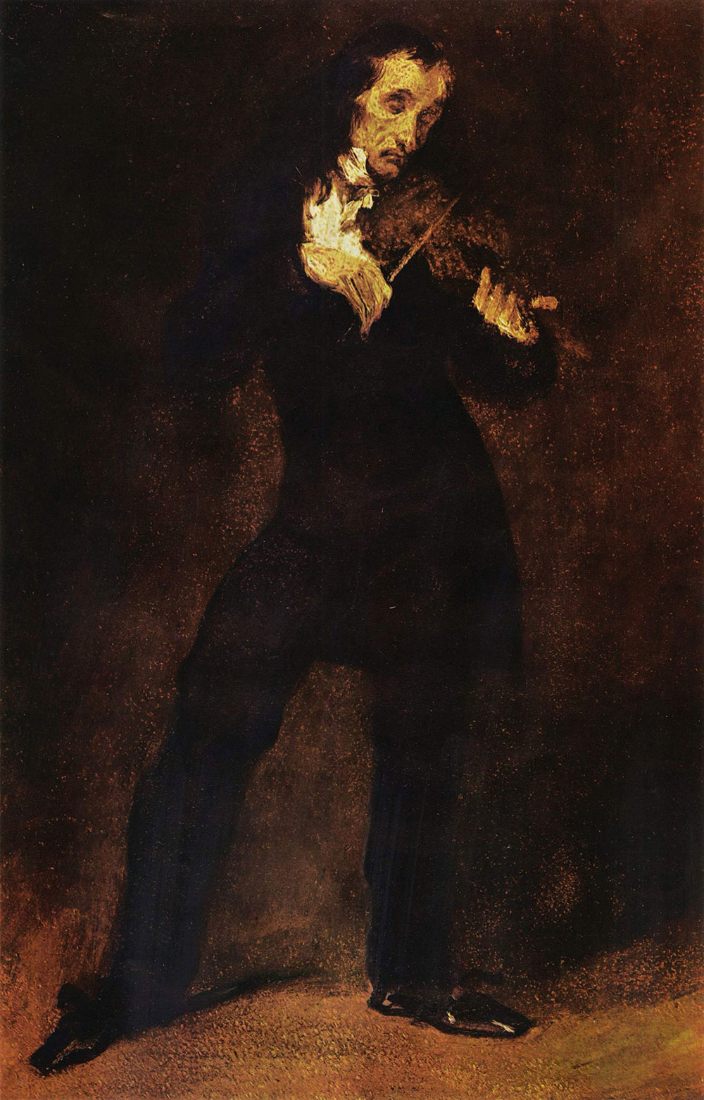 외젠 들라크루아, 파가니니의 초상(Portrait of Paganini), 1832. 미국 필립스미술관 소장 사진